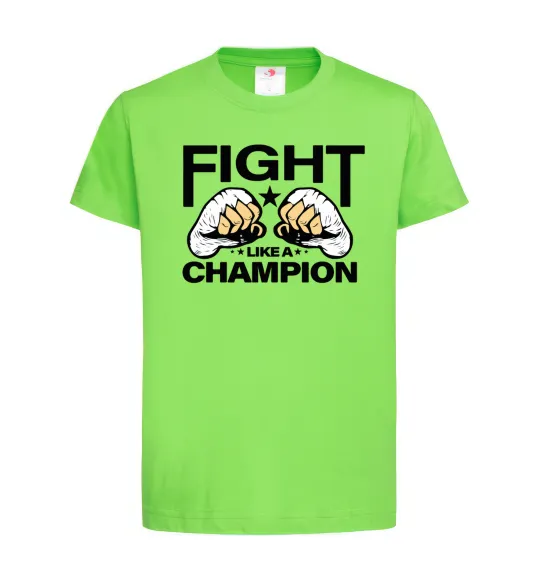 Дитяча футболка FIGHT LIKE A CHAMPION Лаймовий фото