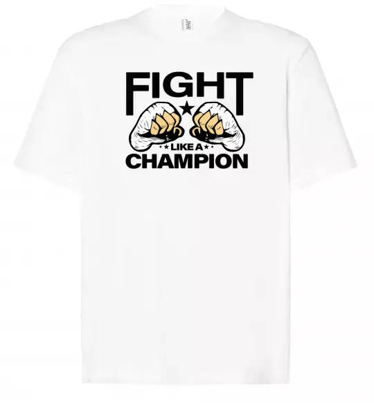 Футболка Оверсайз FIGHT LIKE A CHAMPION Білий фото
