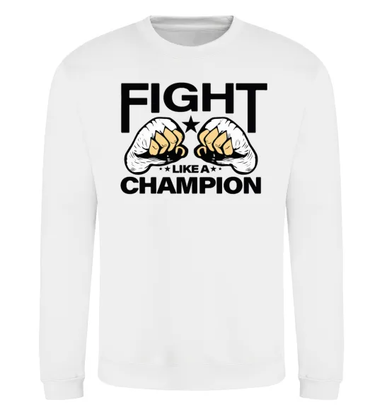 Свитшот FIGHT LIKE A CHAMPION Белый фото