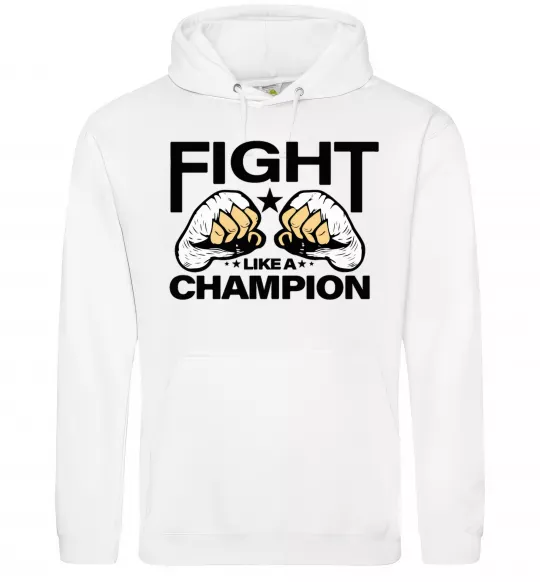 Жіноча толстовка (худі) FIGHT LIKE A CHAMPION Білий фото
