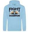 Жіноча толстовка (худі) FIGHT LIKE A CHAMPION Блакитний фото