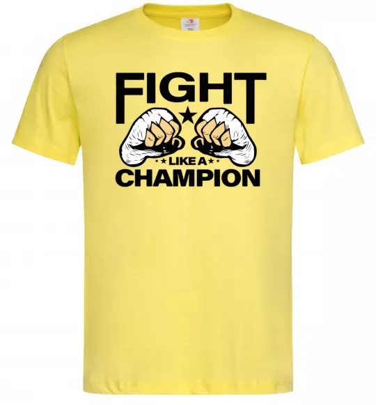Мужская футболка FIGHT LIKE A CHAMPION Лимонный фото