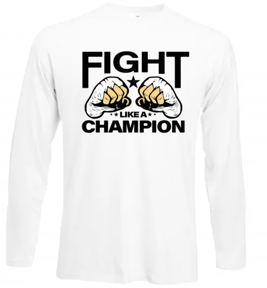 Лонгслив FIGHT LIKE A CHAMPION Белый фото