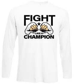 Лонгслив FIGHT LIKE A CHAMPION Белый фото