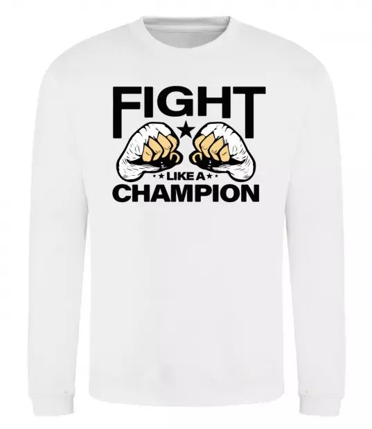 Свитшот FIGHT LIKE A CHAMPION Белый фото