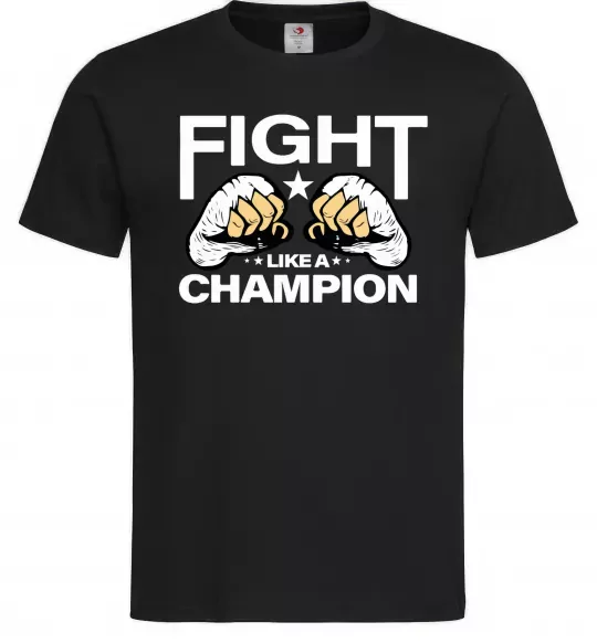 Мужская футболка FIGHT LIKE A CHAMPION Черный фото