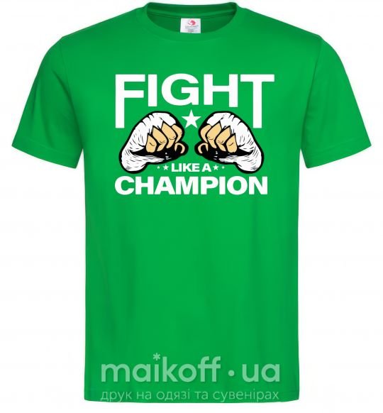 Мужская футболка FIGHT LIKE A CHAMPION Зеленый фото