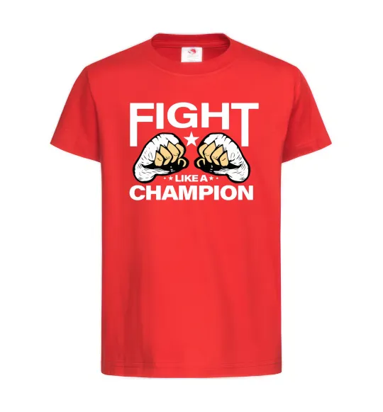 Дитяча футболка FIGHT LIKE A CHAMPION Червоний фото