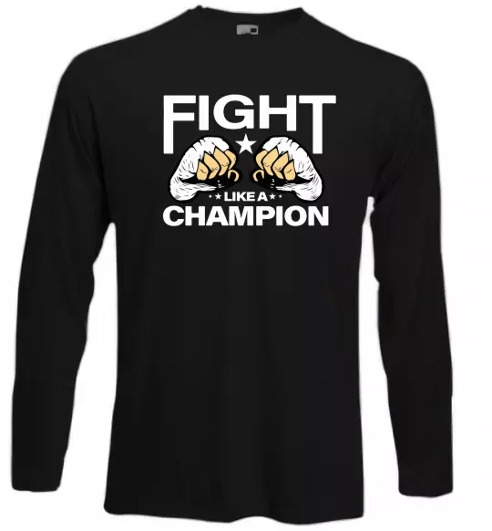 Лонгслив FIGHT LIKE A CHAMPION Черный фото