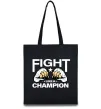Еко-сумка FIGHT LIKE A CHAMPION Чорний фото