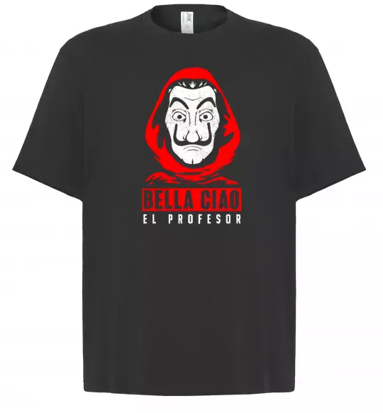 Футболка Оверсайз Bella ciao Паперовий дім Чорний фото