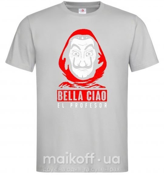 Мужская футболка Bella ciao Бумажный дом Серый фото