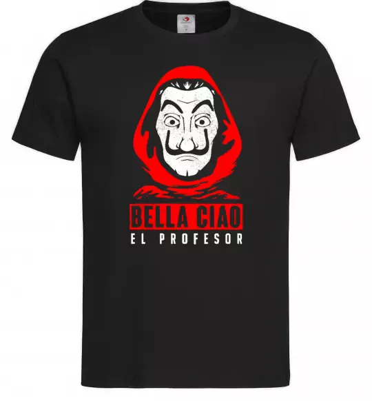 Мужская футболка Bella ciao Паперовий дім Черный фото