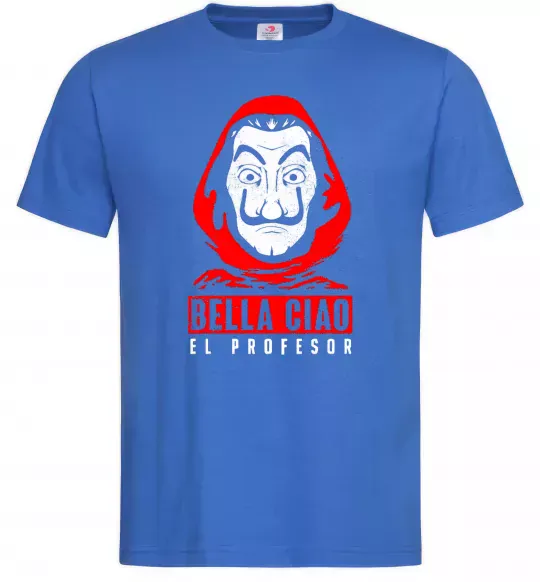 Мужская футболка Bella ciao Паперовий дім Ярко-синий фото