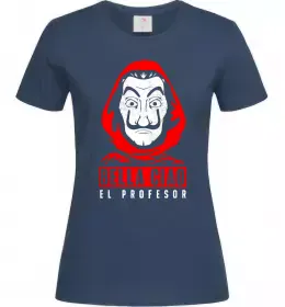 Женская футболка Bella ciao Паперовий дім Темно-синий фото