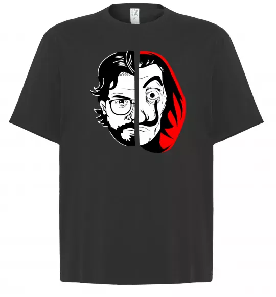 Футболка Оверсайз Паперовий дім професор Сальва Черный фото