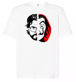 Футболка Оверсайз Паперовий дім професор Білий фото