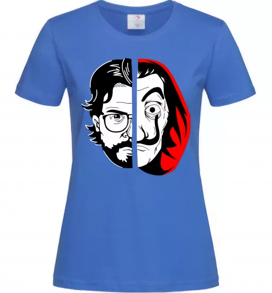 Женская футболка Паперовий дім професор Сальва Ярко-синий фото