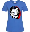 Женская футболка Паперовий дім професор Сальва Ярко-синий фото