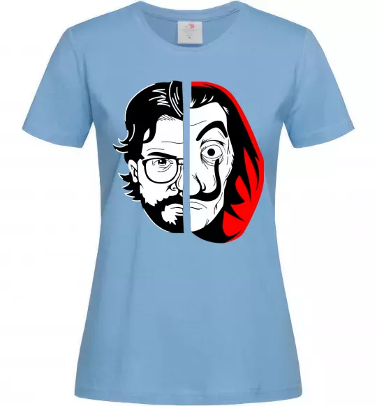 Женская футболка Паперовий дім професор Сальва Голубой фото