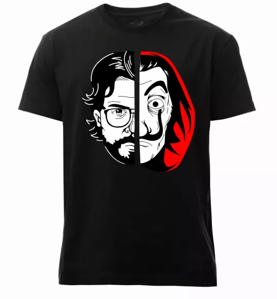 Чоловіча преміум футболка Паперовий дім професор Сальва Чорний фото