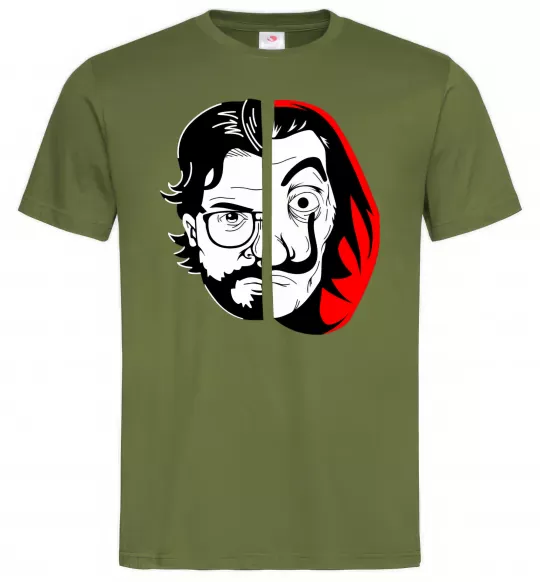 Чоловіча футболка Паперовий дім професор Сальва Оливковий фото