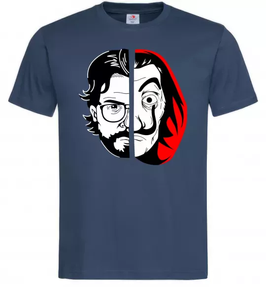 Чоловіча футболка Паперовий дім професор Сальва Темно-синій фото