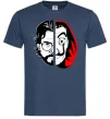 Чоловіча футболка Паперовий дім професор Сальва Темно-синій фото