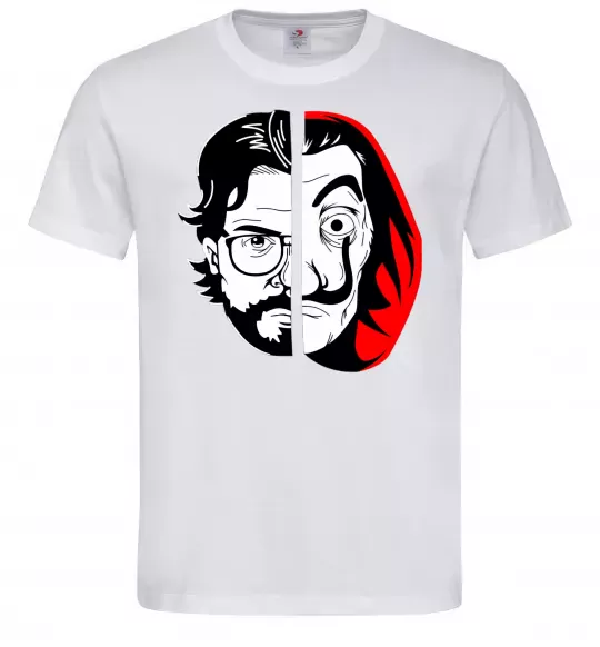 Чоловіча футболка Паперовий дім професор Сальва Білий фото