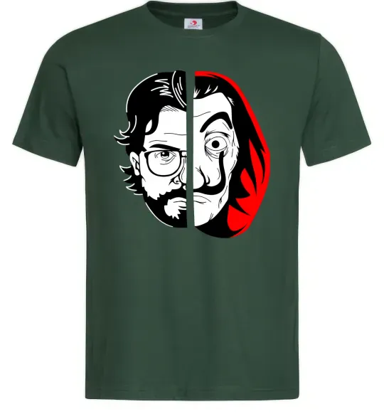 Чоловіча футболка Паперовий дім професор Сальва Темно-зелений фото