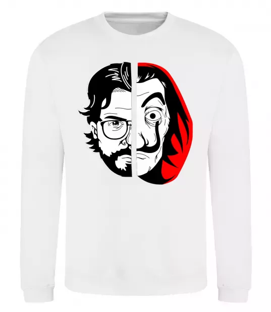 Світшот Паперовий дім професор Сальва Білий фото