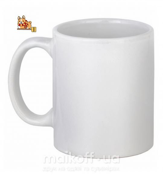 Чашка керамическая Corgi potter gryffindor Белый фото