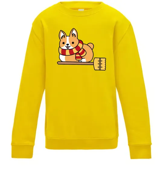 Детский Свитшот Corgi potter gryffindor Солнечно желтый фото