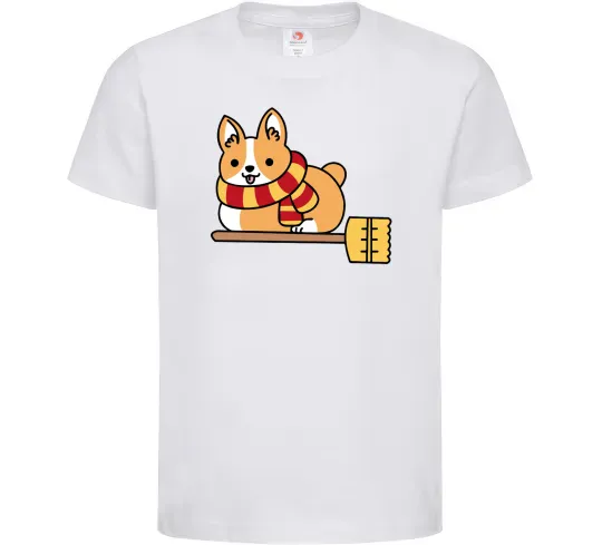 Детская футболка Corgi potter gryffindor Белый фото