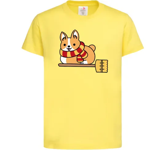 Детская футболка Corgi potter gryffindor Лимонный фото