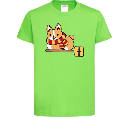 Детская футболка Corgi potter gryffindor Лаймовый фото