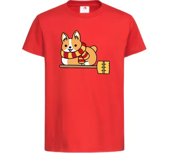 Детская футболка Corgi potter gryffindor Красный фото