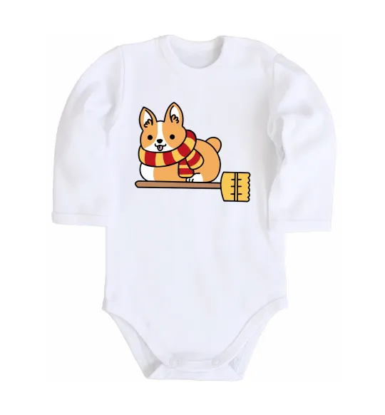 Детский боди Corgi potter gryffindor Белый фото