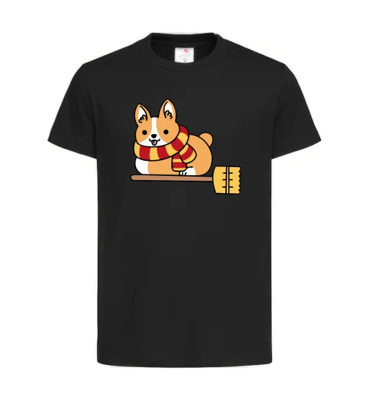 Дитяча футболка Corgi potter gryffindor Чорний фото