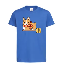 Детская футболка Corgi potter gryffindor Ярко-синий фото