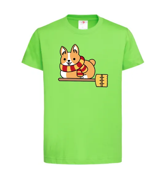Дитяча футболка Corgi potter gryffindor Лаймовий фото