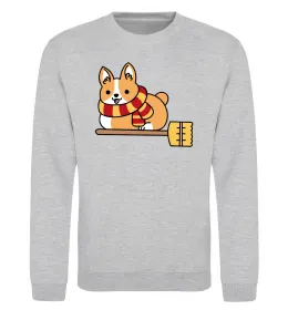 Свитшот Corgi potter gryffindor Серый меланж фото