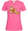 Жіноча футболка Corgi potter gryffindor Яскраво-рожевий Жіноча футболка Corgi potter gryffindor Яскраво-рожевий фото