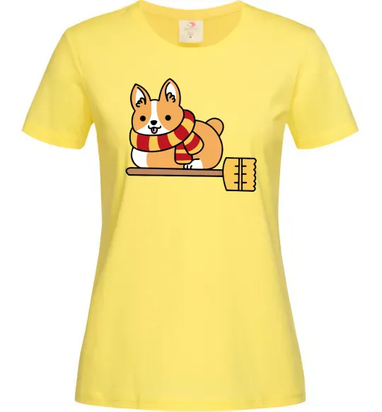 Жіноча футболка Corgi potter gryffindor Лимонний фото