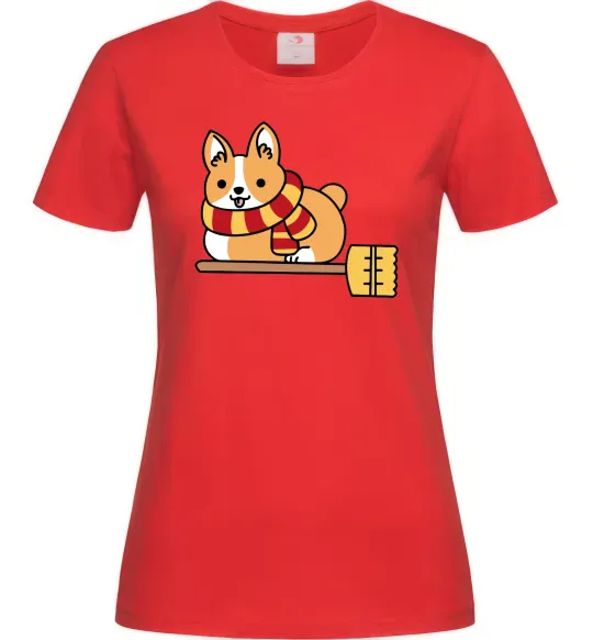 Жіноча футболка Corgi potter gryffindor Червоний фото