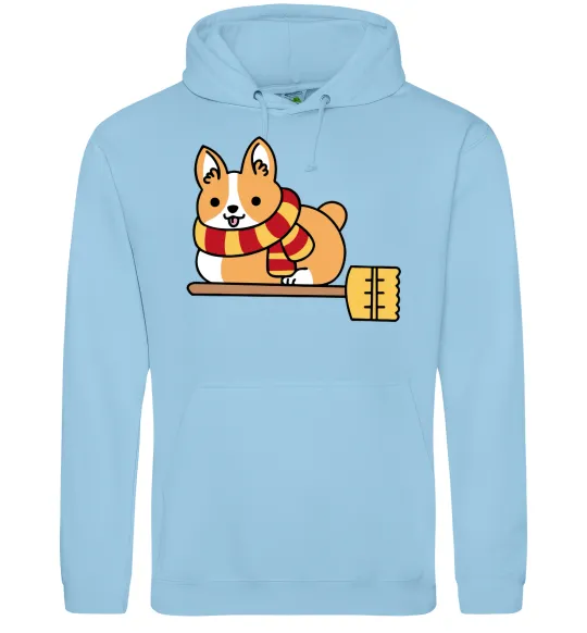 Жіноча толстовка (худі) Corgi potter gryffindor Блакитний фото