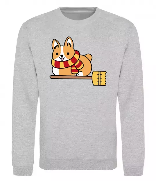 Світшот Corgi potter gryffindor Сірий меланж фото