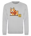 Світшот Corgi potter gryffindor Сірий меланж фото