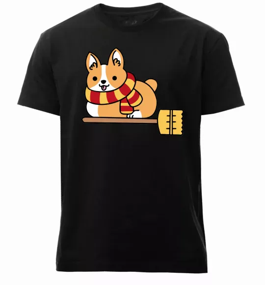 Чоловіча преміум футболка Corgi potter gryffindor Чорний фото