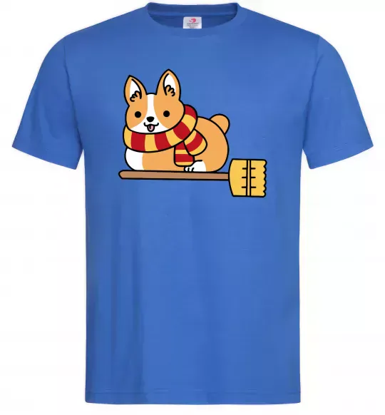 Мужская футболка Corgi potter gryffindor Ярко-синий фото